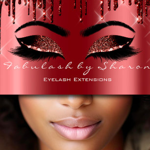 Make-upkünstler mustert Peitschen-Glitzer-Tropfen Visitenkarte