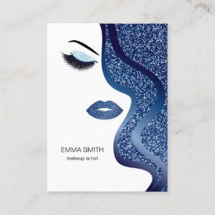 Make-upkünstler-Schönheits-Salon-dunkelblauer Visitenkarte
