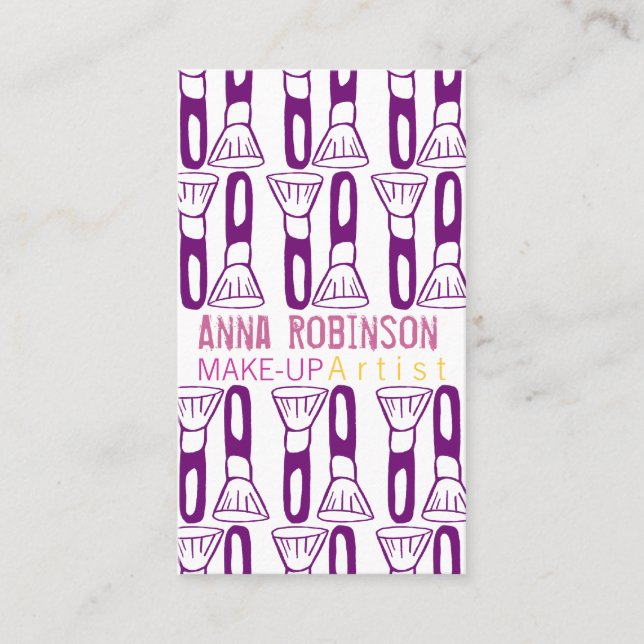 Make-upkünstler Visitenkarte (Vorderseite)