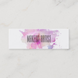 Make-upkünstler Watercolor des Chic lila Budget Mini Visitenkarte