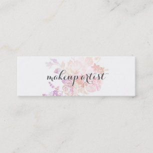 Make-upkünstler Watercolorrosa-Blume des Chic Mini Visitenkarte