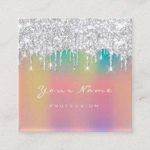 Make-upkünstlerberufliche Eyelashes-Tropfen Ombre Quadratische Visitenkarte