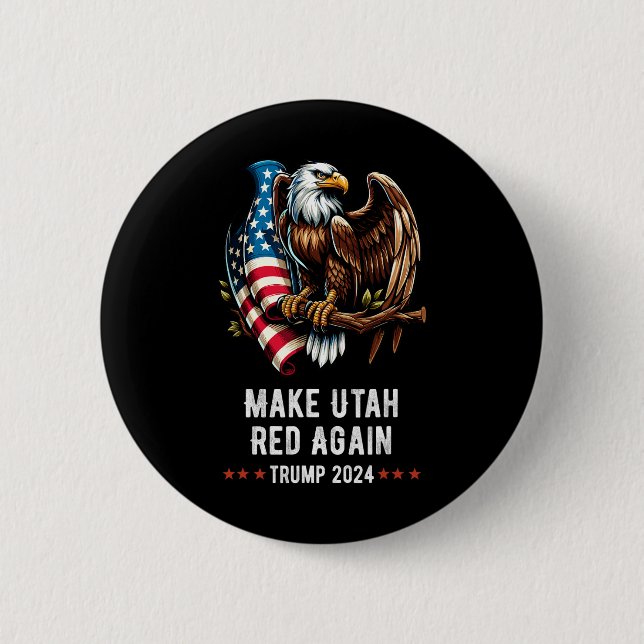 Make Utah wieder rot Eagle Republikaner Trump  Button (Vorderseite)