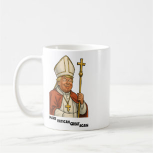Make Vatican Great Again Lustiger Papst Trump Retr Kaffeetasse