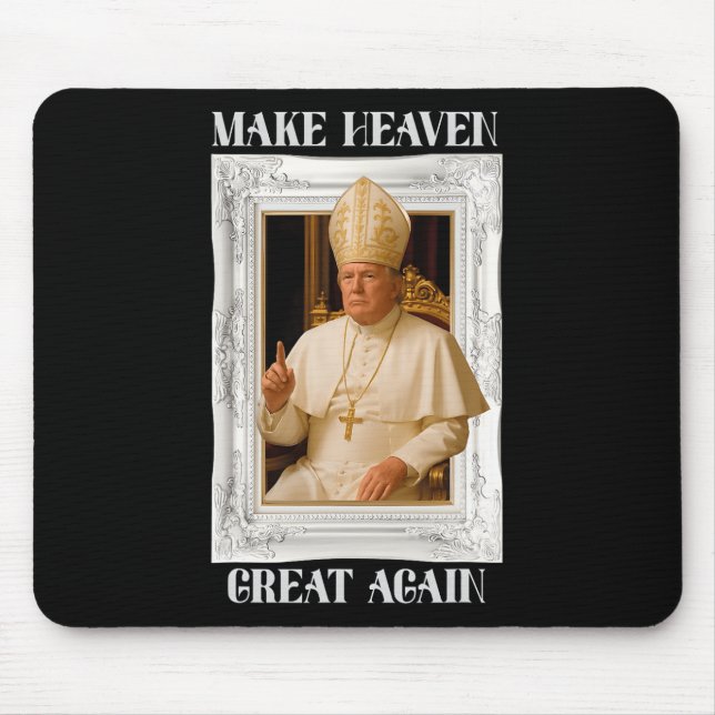Make Vatican Great Again Lustiger Papst Trump Retr Mousepad (Vorne)