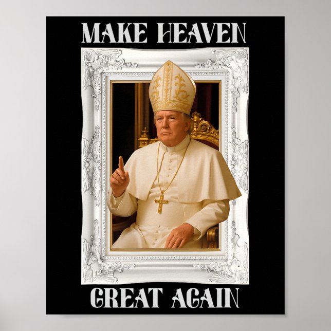 Make Vatican Great Again Lustiger Papst Trump Retr Poster (Vorne)