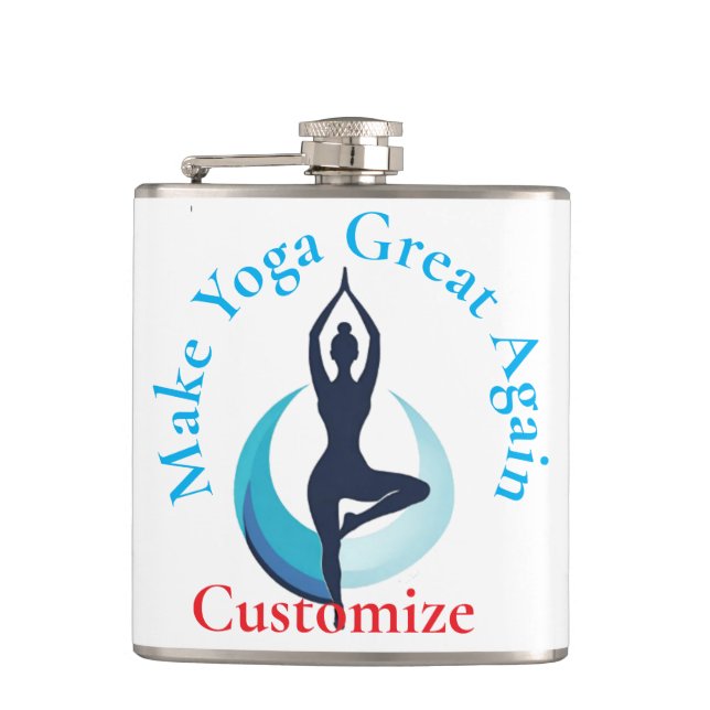 Make Yoga Great Again Thunder_Cove Flachmann (Vorderseite)