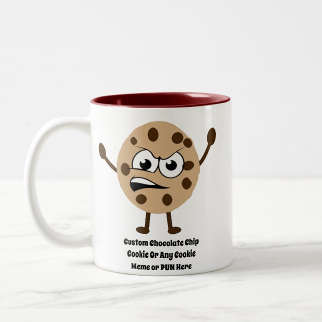 Make your Chocolate Chip Cookie Spaß Meme, Puff Zweifarbige Tasse (Links)