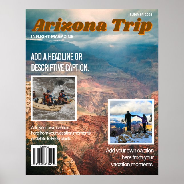 Make Your Own Inflight Magazine Cover Poster (Vorne)