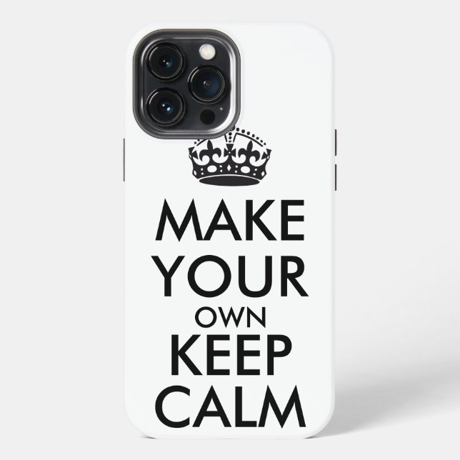 Make your own keep calm - black  iPhone hülle (Rückseite)