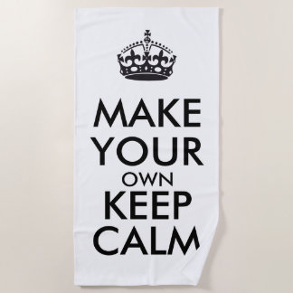 Make your own keep calm - Black Poster Strandtuch