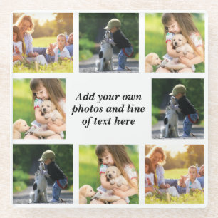 Make your own photo collage and text glasuntersetzer
