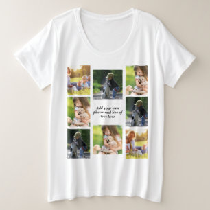 Make your own photo collage and text  große größe T-Shirt