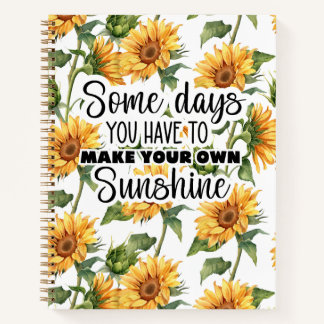 "Make Your Own Sunshine"-Notebook Notizbuch