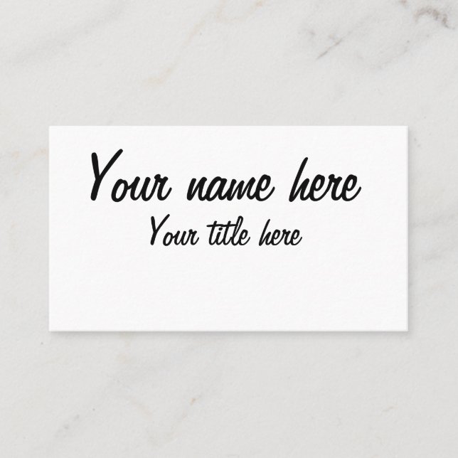 make your own visitenkarte (Vorderseite)