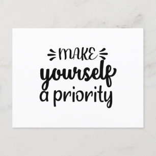 Make Yourself a Priority Postkarte