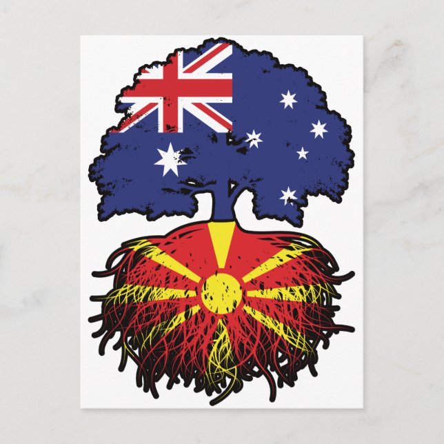 Makedonien Australischer Tree Postkarte (Vorderseite)