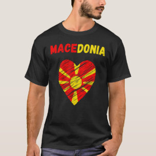 Makedonien Flag Holiday Mazedonien Herzlich mazedo T-Shirt