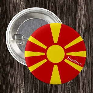 Makedonien-Taste, patriotische makedonische Flagge Button