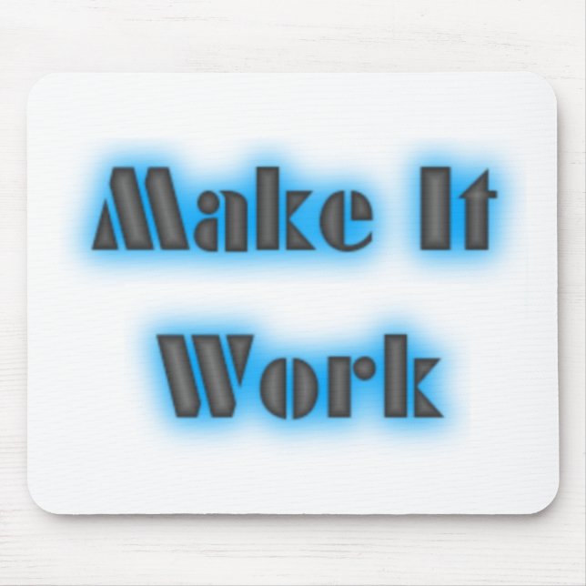 makeiworkBLUE3BIGGER Mousepad (Vorne)