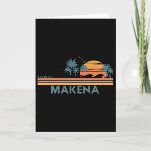 Makena Beach Hawaii Sommerurlaub Vintage 70er Jahr Karte