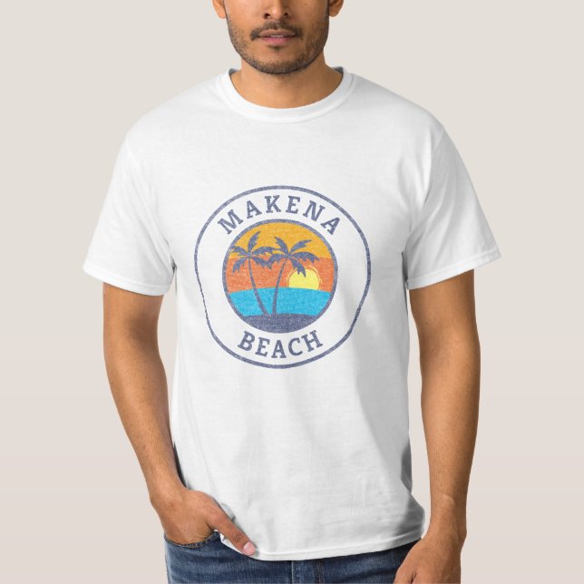 Makena Beach, Maui Faded Classic Style T-Shirt (Vorderseite)