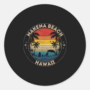 Makena Beach Souvenir - Hawaii Erinnerung Runder Aufkleber