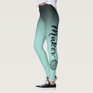 Maker Black & Mint Ombre Garne & Handwerk Leggings