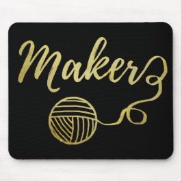 Maker Crafts & Garntypografie Imitate Goldfolie Mousepad