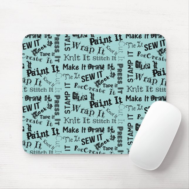 Maker Handwerk Typografie Print Mousepad (Mit Mouse)