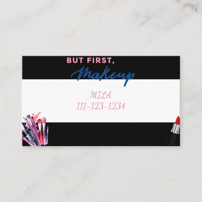 MAKEUO ARTIST BUSINESS CARD VISITENKARTE (Vorderseite)