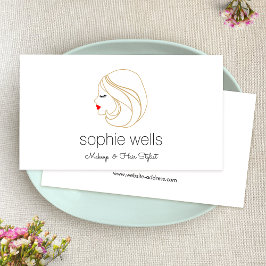 Makeup and Hair Lash and Lips Girl Visitenkarte