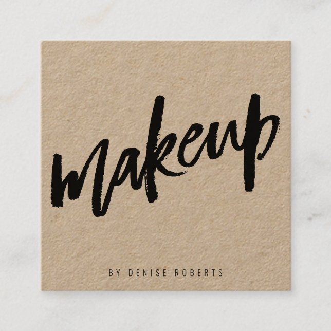 Makeup artibeauty minimalistische Typografie Quadratische Visitenkarte (Vorderseite)