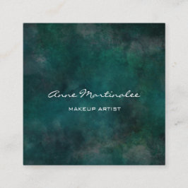 Makeup Artist Abstrakt Blue Green Quadratische Visitenkarte