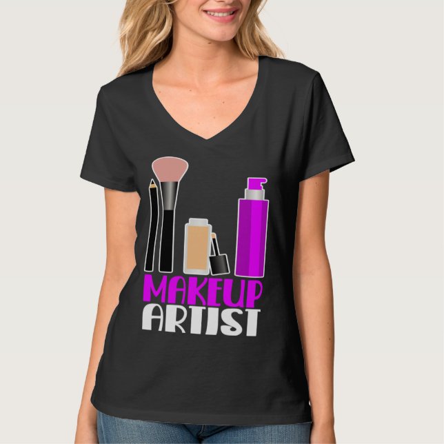 Makeup artist beautician cosmetics T-Shirt (Vorderseite)