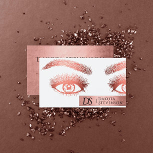 Makeup Artist Beauty Beruflich   Trendy Coral Visitenkarte