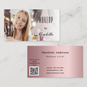 Makeup artist beauty blush Skript QR Foto Code Visitenkarte