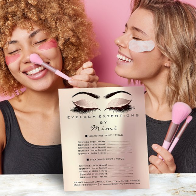 Makeup Artist Beauty Brown Lashes Flyer Rose Park (Von Creator hochgeladen)