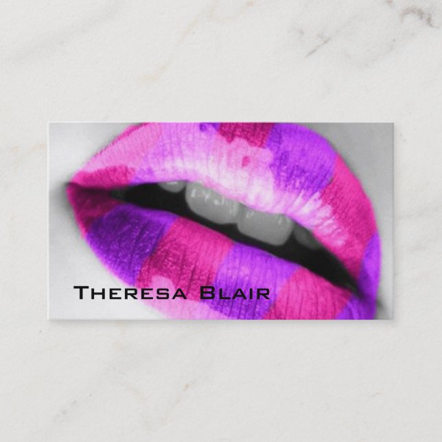 Makeup Artist Beauty Business Card Visitenkarte (Vorderseite)