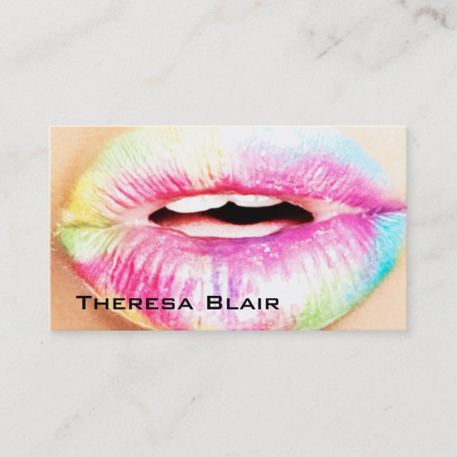 Makeup Artist Beauty Business Card Visitenkarte (Vorderseite)