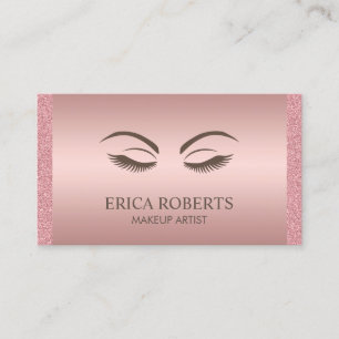 Makeup Artist Beauty Girl Rose Gold Ernennung Terminkarte