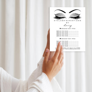 Makeup Artist Beauty Glitzer Preis Schwarz-weiß Flyer