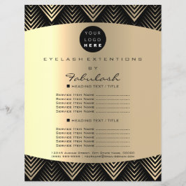 Makeup Artist Beauty Gold Black Logo Flyer Preise
