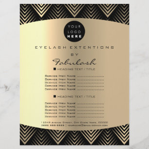 Makeup Artist Beauty Gold Black Logo Flyer Preise