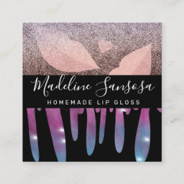 Makeup Artist Beauty Lip Glitzer Drift Quadratische Visitenkarte