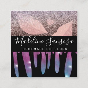 Makeup Artist Beauty Lip Glitzer Drift Quadratische Visitenkarte