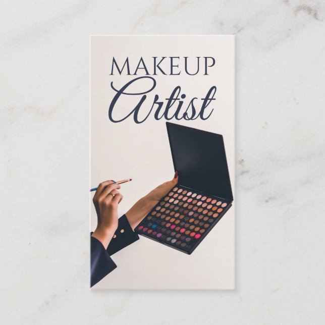 Makeup Artist Beauty Salon Business Card Visitenkarte (Vorderseite)