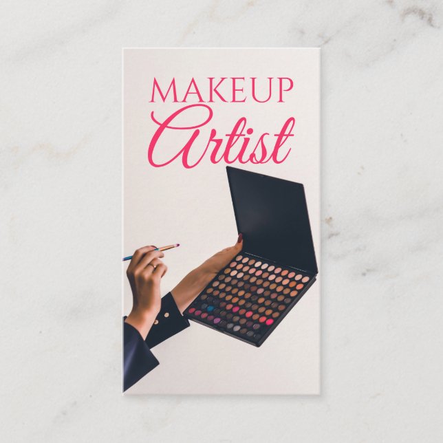 Makeup Artist Beauty Salon Business Card Visitenkarte (Vorderseite)