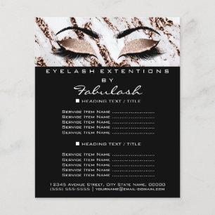 Makeup Artist Beauty Salon Flyer Marmorkupfer
