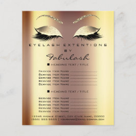 Makeup Artist Beauty Salon Gold Glitzer Flyer Imit